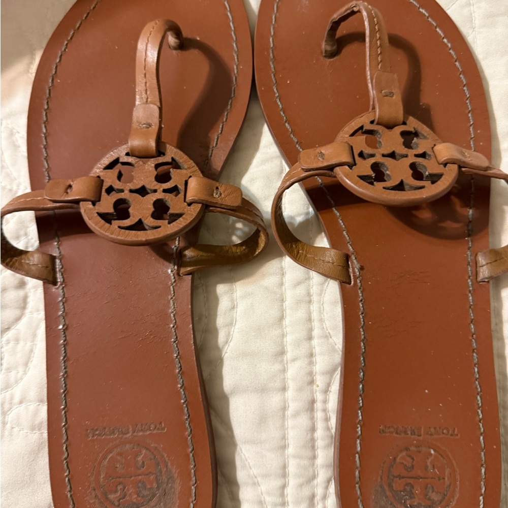 Tory Burch Tan Leather Sandals